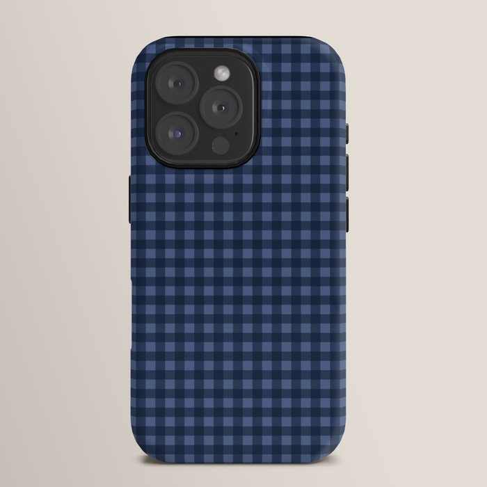 Gingham Plaid Pattern - Navy Blue iPhone Case Gallery Image 15