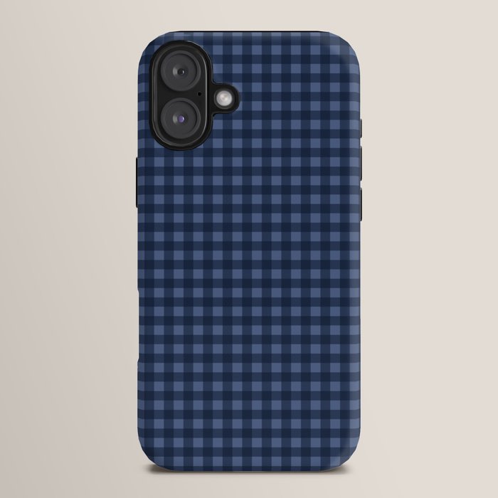 Gingham Plaid Pattern - Navy Blue iPhone Case Gallery Image 14