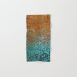 Vintage Copper and Teal Rust Hand & Bath Towel Gallery Image 1