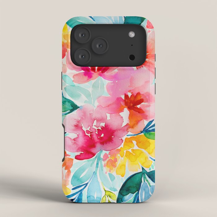 Neon Floral iPhone Case Gallery Image 4