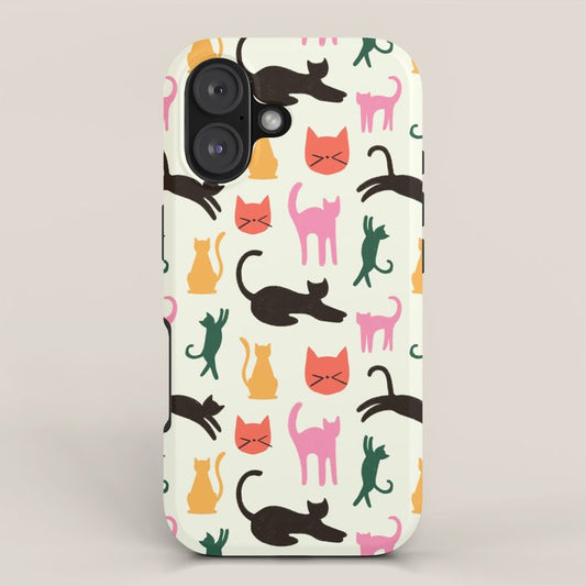 Colorful Cats Pattern iPhone Case Gallery Image 1