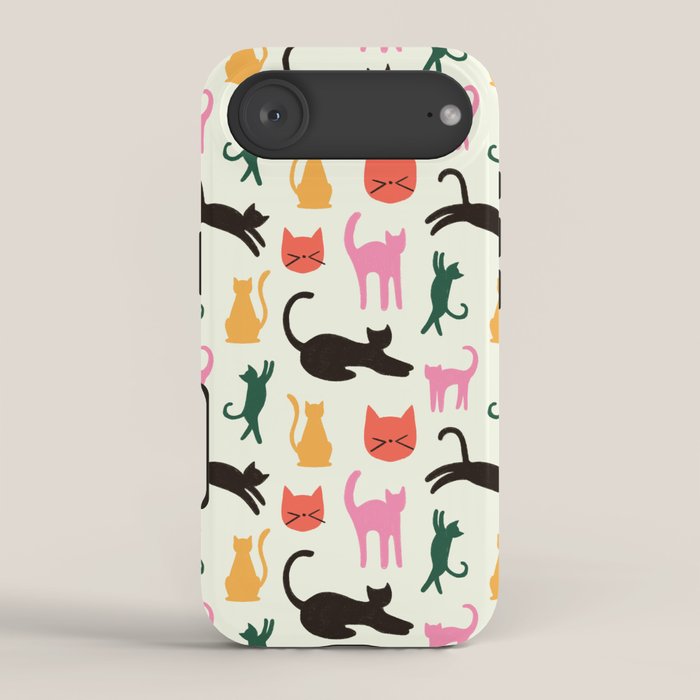 Colorful Cats Pattern iPhone Case Gallery Image 2