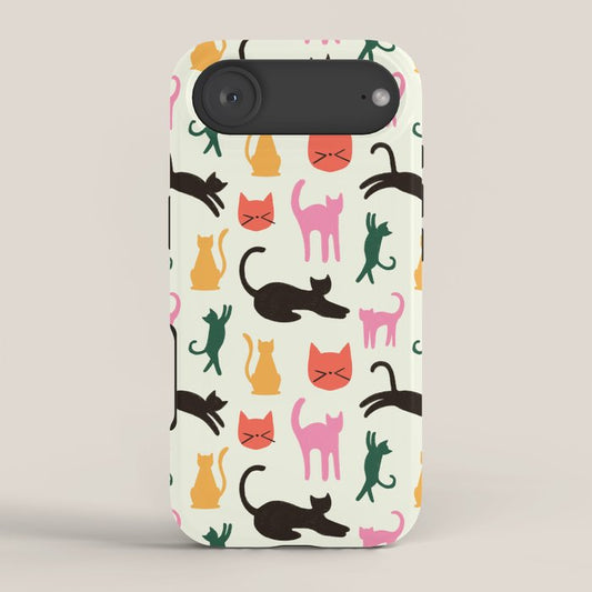 Colorful Cats Pattern iPhone Case Gallery Image 2