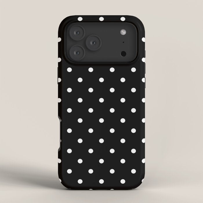 Black and White Polka Dots iPhone Case Gallery Image 4