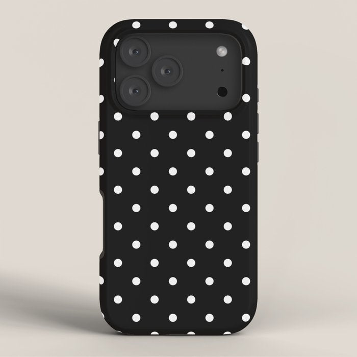 Black and White Polka Dots iPhone Case Gallery Image 3