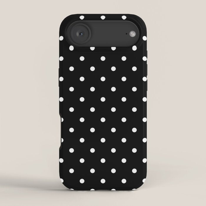 Black and White Polka Dots iPhone Case Gallery Image 2