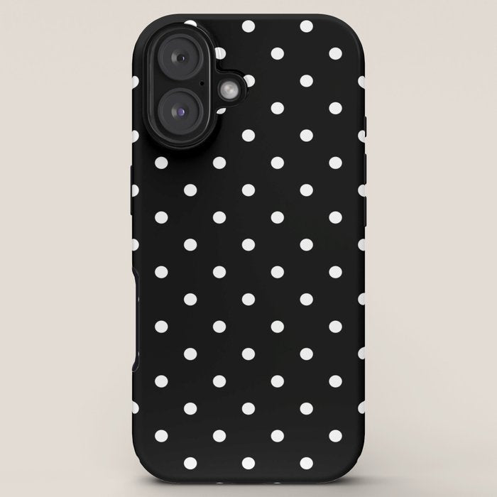 Black and White Polka Dots iPhone Case Gallery Image 5