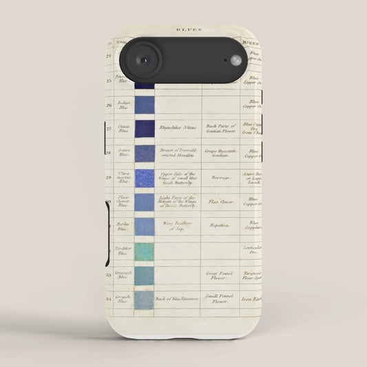 Blues by Patrick Syme from "Wernerâs Nomenclature of Colours" (1821) iPhone Case Gallery Image 2