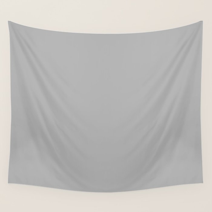 Light Gray Solid. Silver Minimalism Wall Tapestry Gallery Image 4