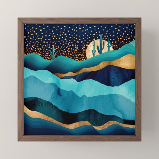 Indigo Desert Night Mini Art Print Gallery Image 2