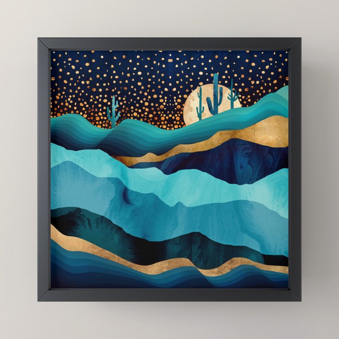 Indigo Desert Night Mini Art Print Gallery Image 3