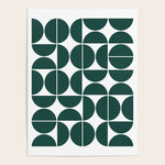 Mid Century Modern Geometric 04 Dark Green Poster Gallery Image 1