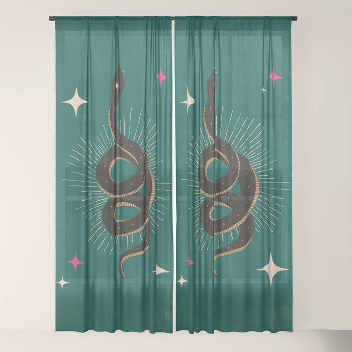 Slither - Green Window Curtain Gallery Image 18