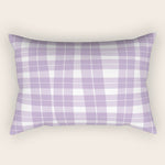 Wavy Plaid Lilac White Rectangular Pillow Gallery Image 1