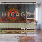 Glowing Chicago Wall Mural Gallery Image 1
