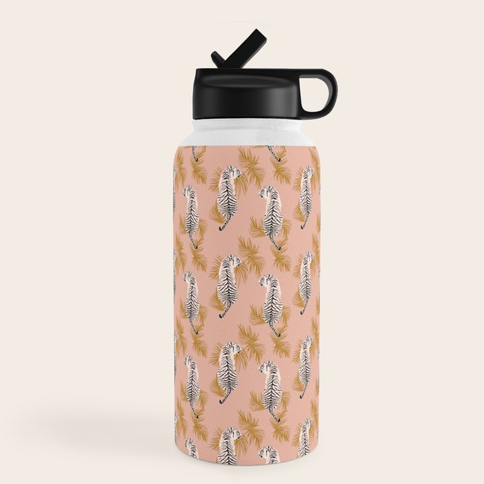 Paisley Tiger - soft pink & gold Water Bottle Gallery Image 4