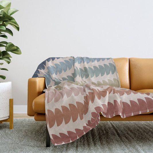 Maude Pattern- Vintage Multicolor Throw Blanket Gallery Image 2
