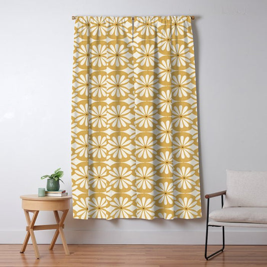 Solstice Boho Geometric Goldenrod Window Curtain Gallery Image 1
