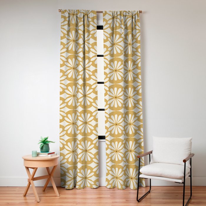 Solstice Boho Geometric Goldenrod Window Curtain Gallery Image 4