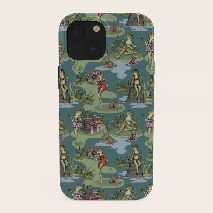 Vintage Pin-Up Girl Frogs iPhone Case Gallery Image 38