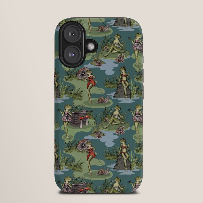 Vintage Pin-Up Girl Frogs iPhone Case Gallery Image 9