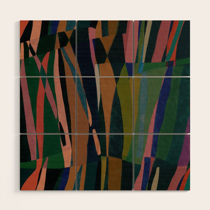 abstract striped multicolored background Wood Wall Art Gallery Image 3
