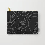 Faces in Dark Carry All Pouch Gallery Image 1