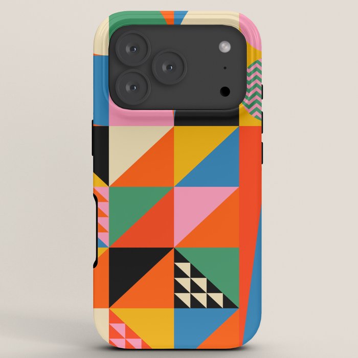 Geometric abstraction in colorful shapes iPhone Case Gallery Image 7