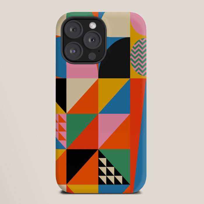 Geometric abstraction in colorful shapes iPhone Case Gallery Image 20
