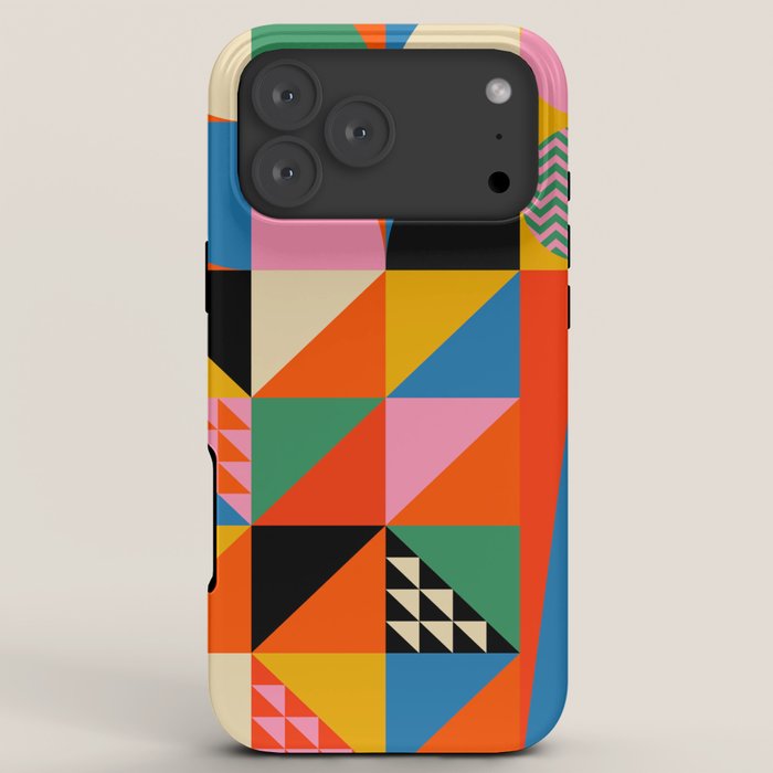 Geometric abstraction in colorful shapes iPhone Case Gallery Image 8