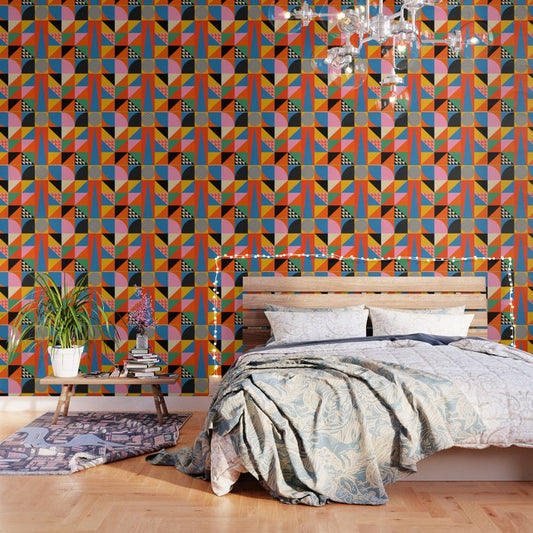 Geometric abstraction in colorful shapes Wallpaper Gallery Image 2