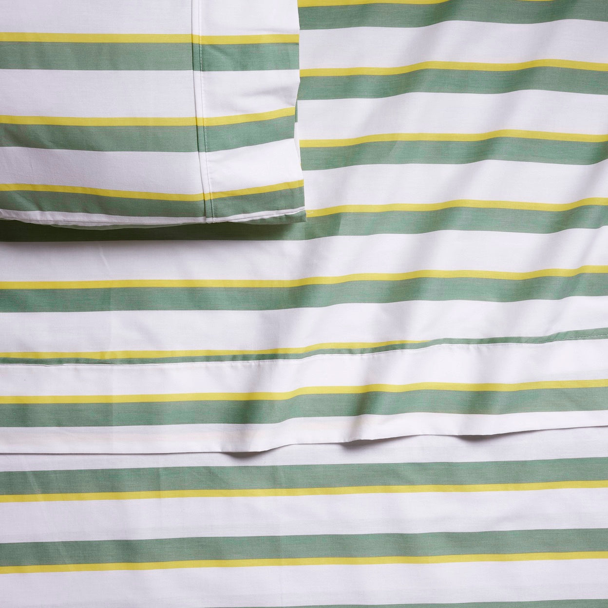 Off-Set Stripe Brushed Cotton Sheet Set