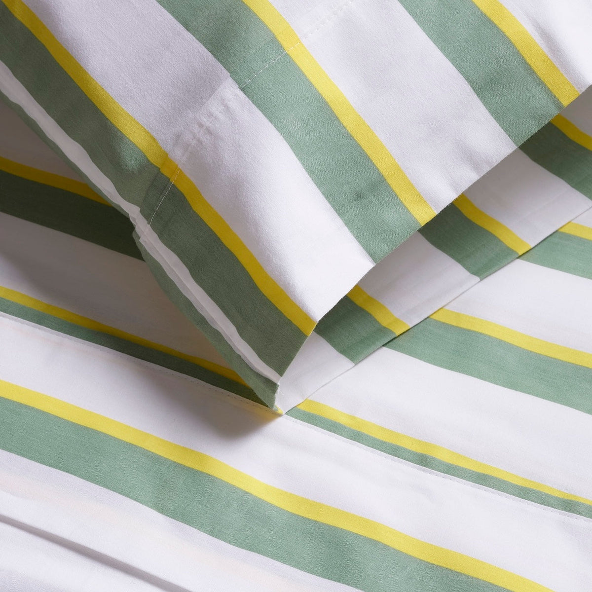 Off-Set Stripe Brushed Cotton Sheet Set