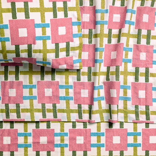 Playful Patchwork Brushed Cotton Sheet Set