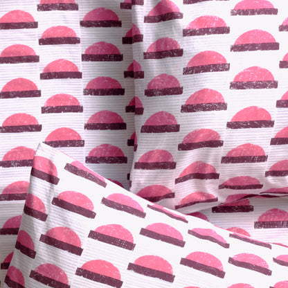 Sunset Steps Brushed Cotton Duvet Cover Set