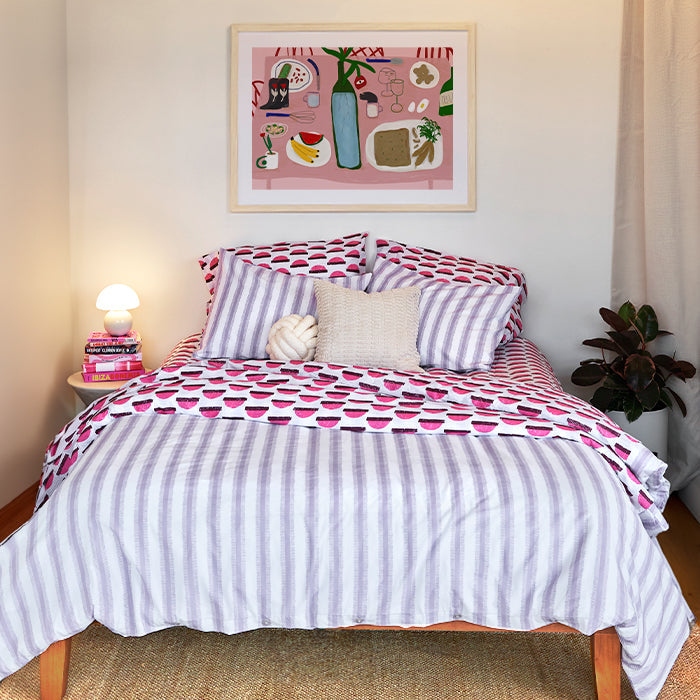 Sunset Steps Brushed Cotton Sheet Set