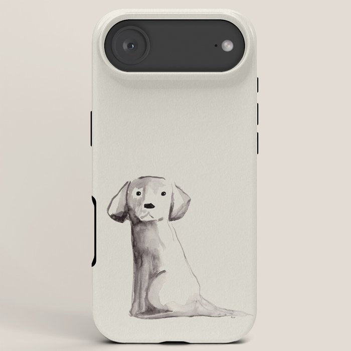 Little pup watercolor dog painting iPhone Case Gallery Image 6