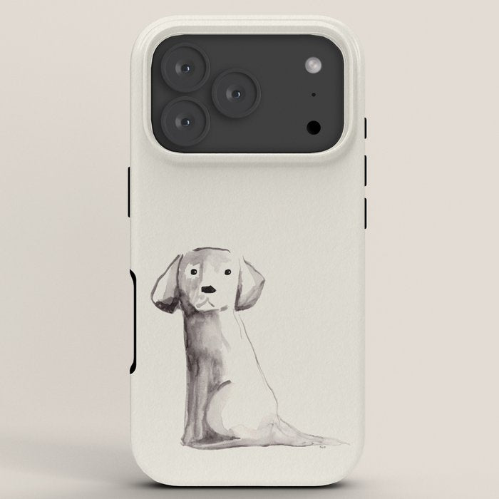 Little pup watercolor dog painting iPhone Case Gallery Image 7