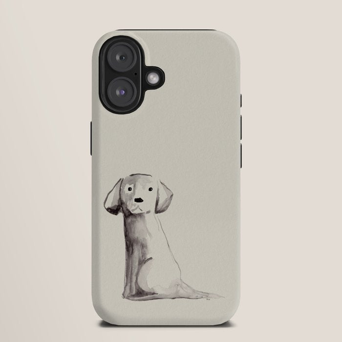 Little pup watercolor dog painting iPhone Case Gallery Image 9