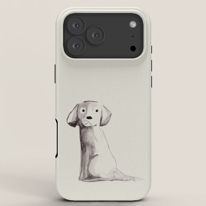 Little pup watercolor dog painting iPhone Case Gallery Image 8