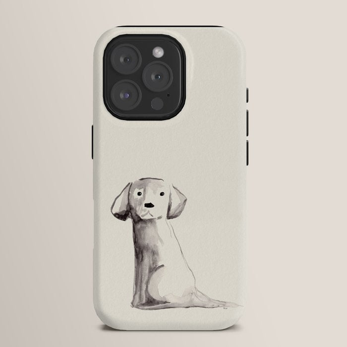 Little pup watercolor dog painting iPhone Case Gallery Image 15