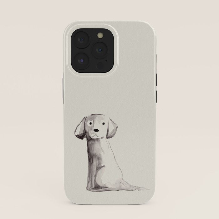 Little pup watercolor dog painting iPhone Case Gallery Image 39