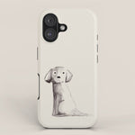 Little pup watercolor dog painting iPhone Case Gallery Image 1
