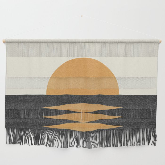 Sunset Geometric Midcentury style Wall Hanging Gallery Image 1