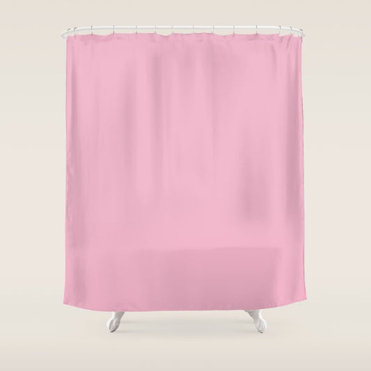 Blush Pink Solid Color Shower Curtain Gallery Image 1
