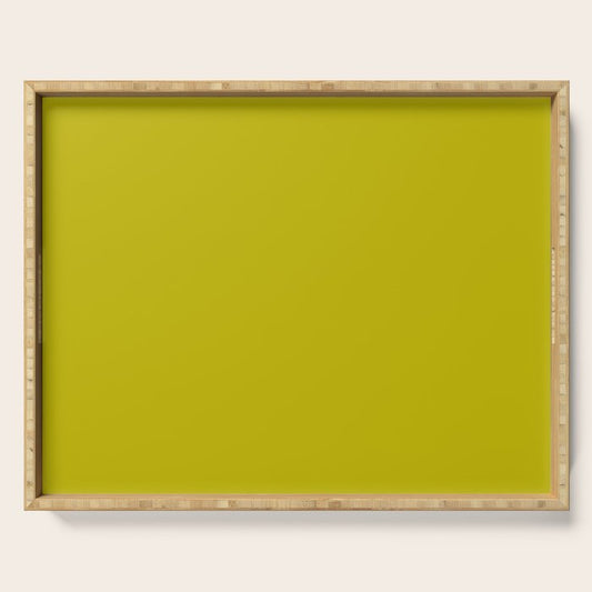 CHARTREUSE Yellowish Green solid color Serving Tray Gallery Image 1