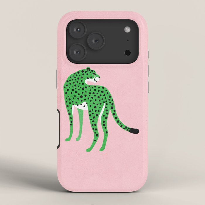 The Stare 2: Tropical Green Cheetah Edition iPhone Case Gallery Image 3