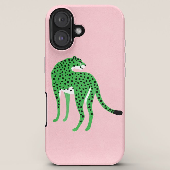 The Stare 2: Tropical Green Cheetah Edition iPhone Case Gallery Image 5