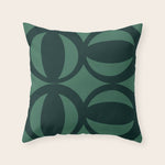 Retro Orbit Forest Green - Mid Century Modern Geometric Throw Pillow Gallery Image 1