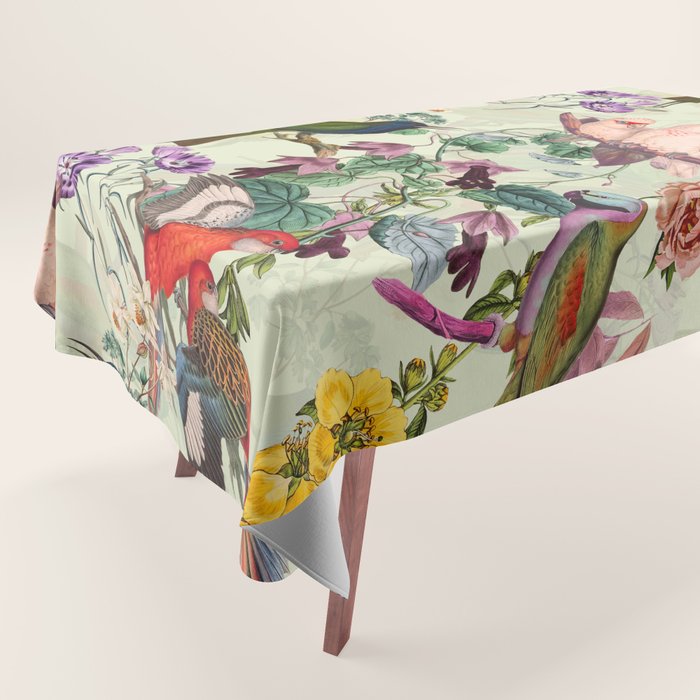 Floral and Birds VIII Tablecloth Gallery Image 1